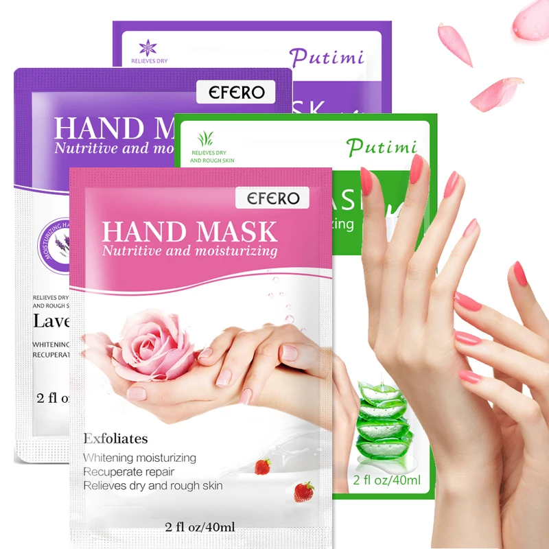 

1/2Pair Lavender Hand Mask Exfoliating Mask for Hand Cream Nourish Moisture Whitening Peeling Mask for Hands Care Spa Gloves