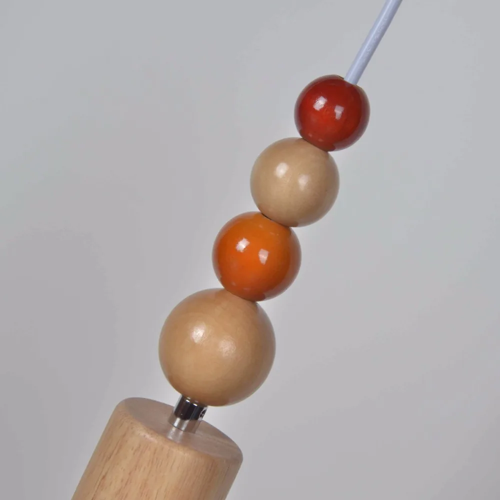 Nordic DIY Wood Beads Pendant Contemporary Creative Personality Drop  Light Kid's Room Decorative Lighting Fixture Home Lights(21)
