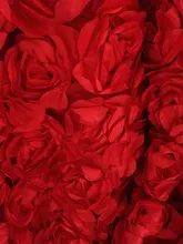 1 yard Red Satin Rosette Fabric, Bridal Wedding Backdrop, Baby Photography Backdrop, Prop, Blanket, 3D Gown Fabric