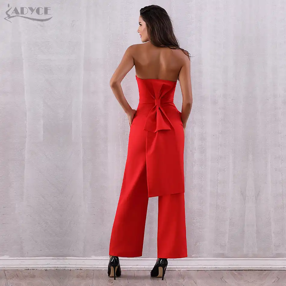 red dress jumpsuit