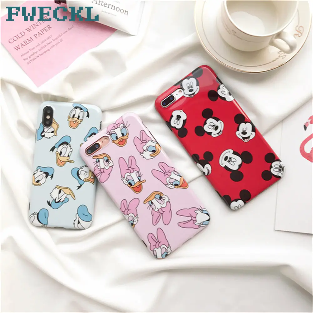 

Minnie Mickey Mouse Donald Daisy Duck high quality Cartoon Soft TPU Case for iphone 6 6s 6/7/8 plus X 10 Silicone Covers Coque