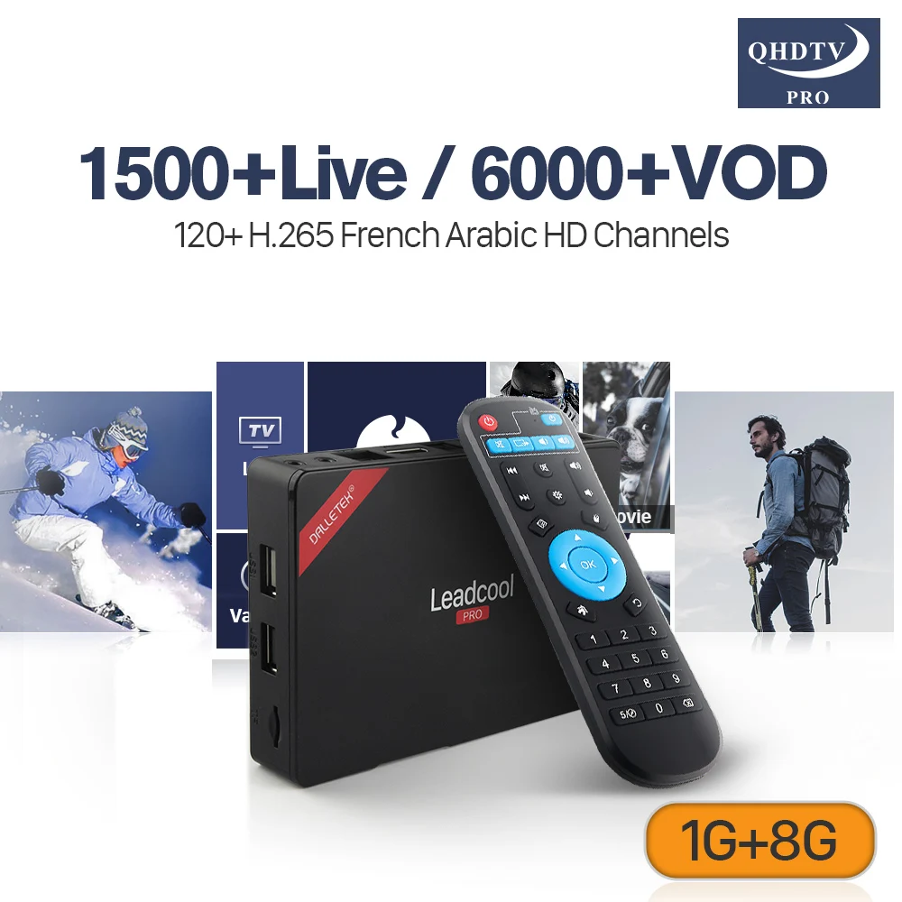 

Code IPTV 1 Year Arabic QHDTV Pro 1 Year IP TV Box Leadcool Pro Android 8.1 RK3229 France IPTV Subscription IP TV H.265 Channels