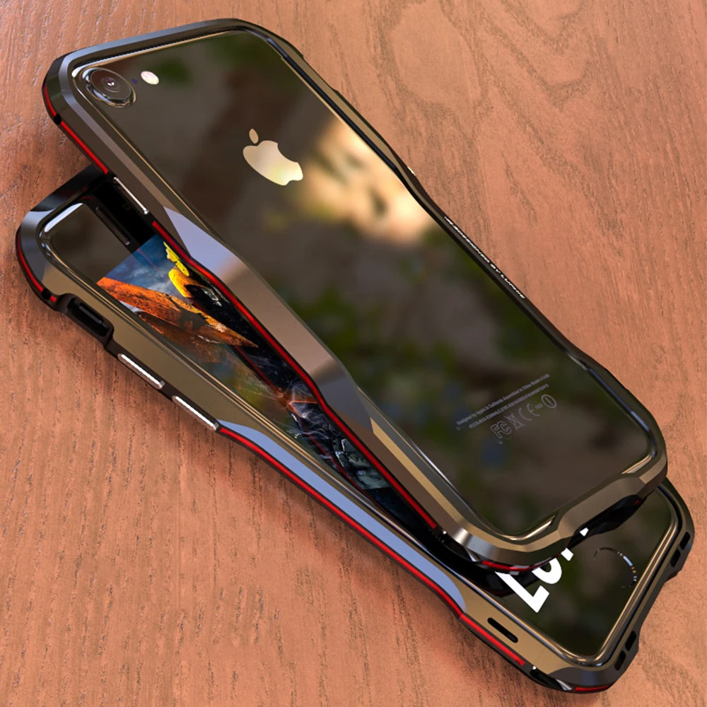 Luphie изогнутый металлический бампер для iphone Xs Max чехол Xr Ультратонкий алюминиевый