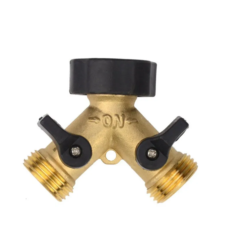 3/4" 2 Way Y Hose Connector Garden Backyard Hose Y Valve Splitter with