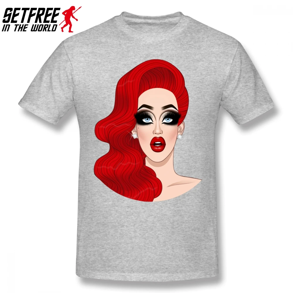 Rupaul Sissy That Walk Мужская футболка дропшиппинг пары 4XL 5XL 6XL хлопок Пользовательские короткий рукав мужские рубашки - Цвет: Серый