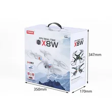 Syma X8W FPV 2.4Ghz Headless RC Quadcopter Drone UVA 2MP Wifi Camera RTF with Holder As Gift
