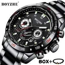 BOYZHE Luxury Brand Mechanical Watches 3D Dial Multifunction Sports Watch Full Stainless steel Man Watch Waterproof Wristwatch BOYZHE Luxury Brand Mechanical Watches 3D Dial Multifunction Sports Watch Full Stainless steel Man Watch Waterproof Wristwatch