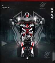 New Jia Qi smart rc car robot toy TT6602 2.4g voice command control one key deformation remote control racing car and robot toy