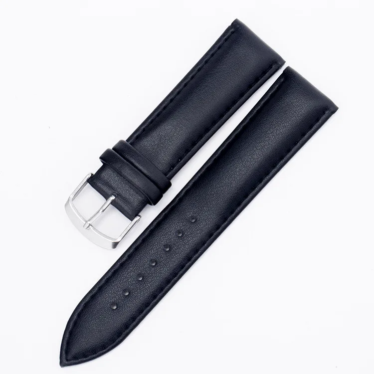 

22/20/18mm Brown Black Watchbands Pin Buckle Bracelet Leather Watch Band for Women Size White Watch Strap Watch Clock Men Gifts