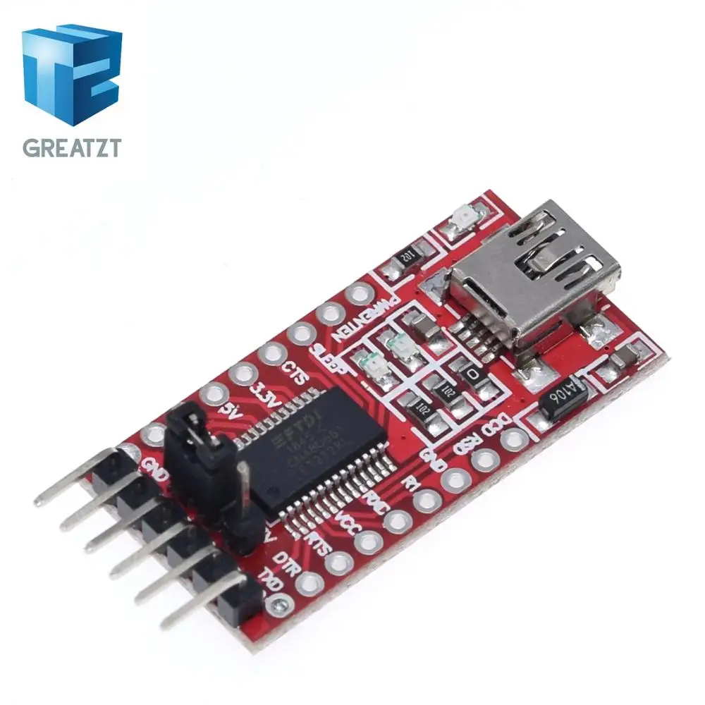 GREATZT FT232RL FTDI USB 3,3 V 5,5 V to ttl модуль последовательного адаптера forArduin Mini port. Купите хорошее качество! Пожалуйста, выберите меня