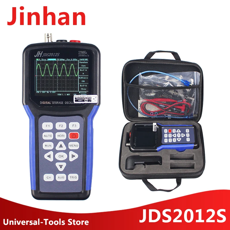 

Jinhan JDS2012S Original Handheld Digital Oscilloscope 1 Channel Digital Multimeter 200MSa/s JDS2012S TFT LCD Display Hot Sale