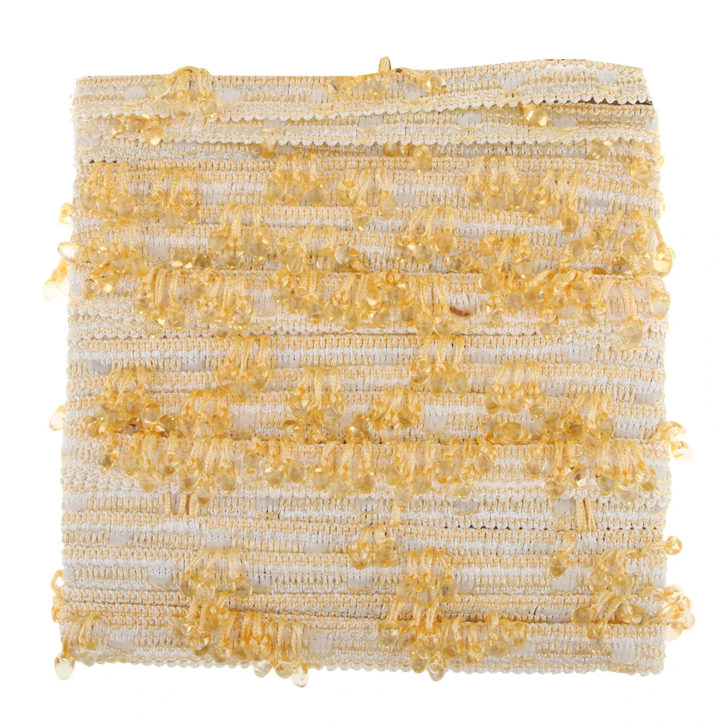 12 Meters Luxury Style Beads Tassel Trimming Curtain Tassel Trims Lace for DIY Sewing Bag Sofa Upholstery