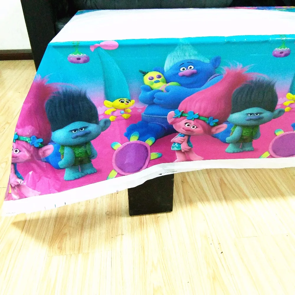 

108cm*180cm Trolls Party Supplies Tablecloth Favors Kids Boy Birthday Party Festival Decoration Trolls Birthday Party Themes