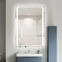 Hotel Custom Touch Bluetooth Bathroom LED Mirror Smart Anti fog Wall Vanity mirrorl For Home 2 Colors Light espejo pared tocador Hotel Custom Touch Bluetooth Bathroom LED Mirror Smart Anti fog Wall Vanity mirrorl For Home 2 Colors Light espejo pared tocador