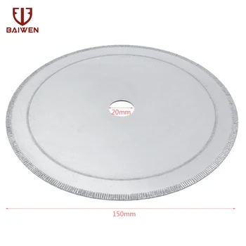 

150MM Diamond Lapidary Saws Trim Blade Super Thin Edge Wet Cutting Disc Jewellery Tools For Glass Stone 25MM Bore