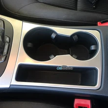 Нержавеющая сталь автомобильная рамка держателя стакана воды наклейка крышка Накладка интерьера 3D наклейка Аксессуары для Audi A4 B8 A5 стайлинга автомобилей