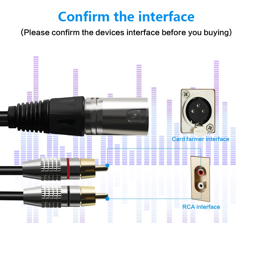 FSU аудио RCA кабель папа к 2 XLR 3 Pin Мужской Женский пушечный усилитель смесительная