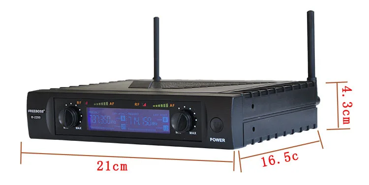 Freeboss M-2280 50 м расстояние 2 канала ручной микрофон системы караоке вечерние Dj церкви UHF беспроводной микрофон