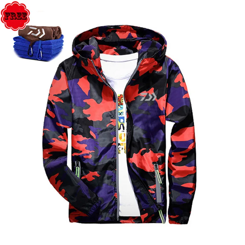 

Men's Fishing Clothing Jacket Winter Zipper Hooded Shirt Anti-Shrink Breathable Fishing Clothes For Hiking Climbing Free Gift