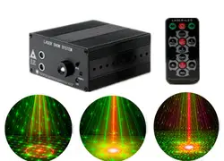 10 шт. полный Цвет RGB лазерный проектор звук/автоматический режим 9 Вт вращающийся Стадия Освещение для DJ Disco Вечерние KTV