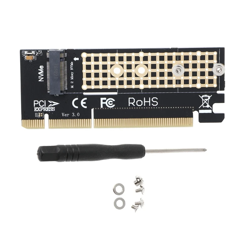 

M.2 NVMe NGFF SSD To PCIE X16 Adapter M-Key Interface Expansion Card Full Speed