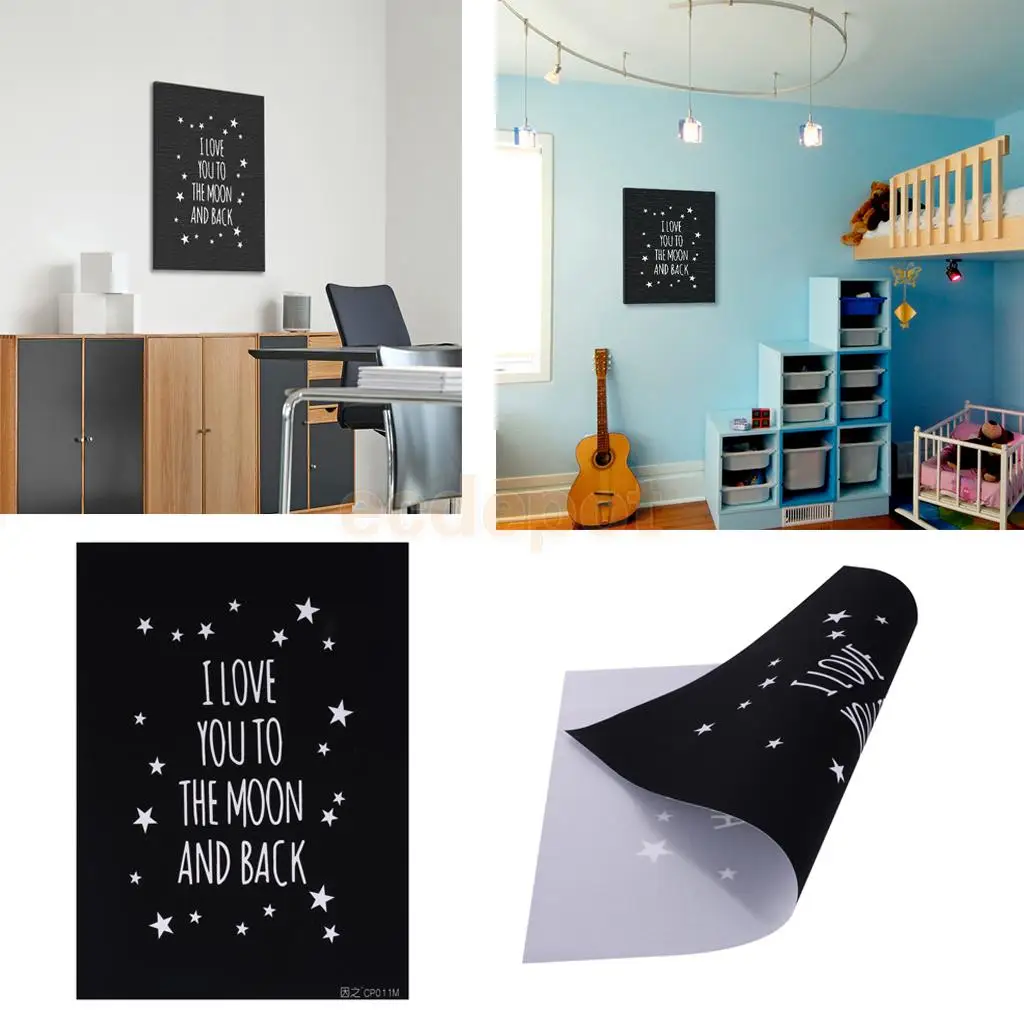 I LOVE YOU TO THE MOON AND BACK Canvas Painting Home Wall Art Decoration