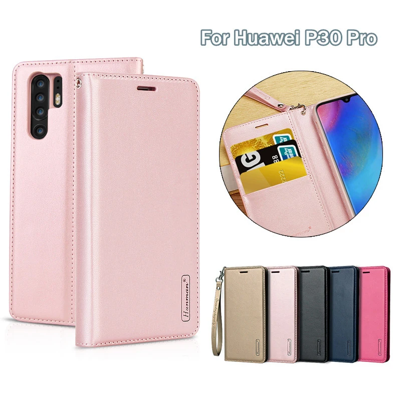 

Hanman For Huawei P30 P30 Pro Luxury Book Style Retro Leather Wallet Case Silicon Back Cover Case with Magnetic Card Slot P30Pro