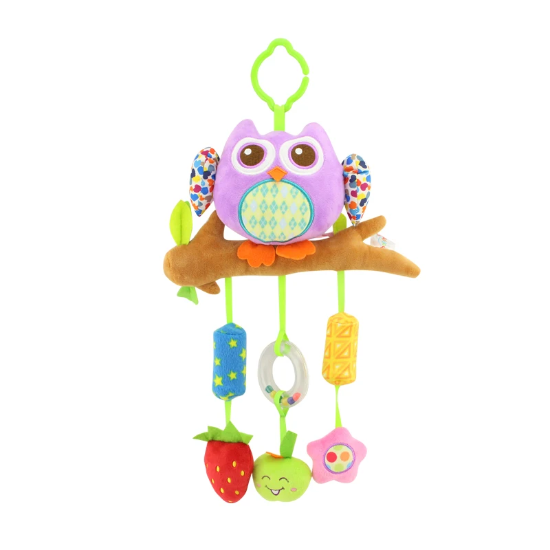 

Cute Infant Animal Crib/Car/Bed Rattles Toys Baby Seat Accessories Plush Playing Doll For Stroller Newborn Bed Pendant Bell Toy