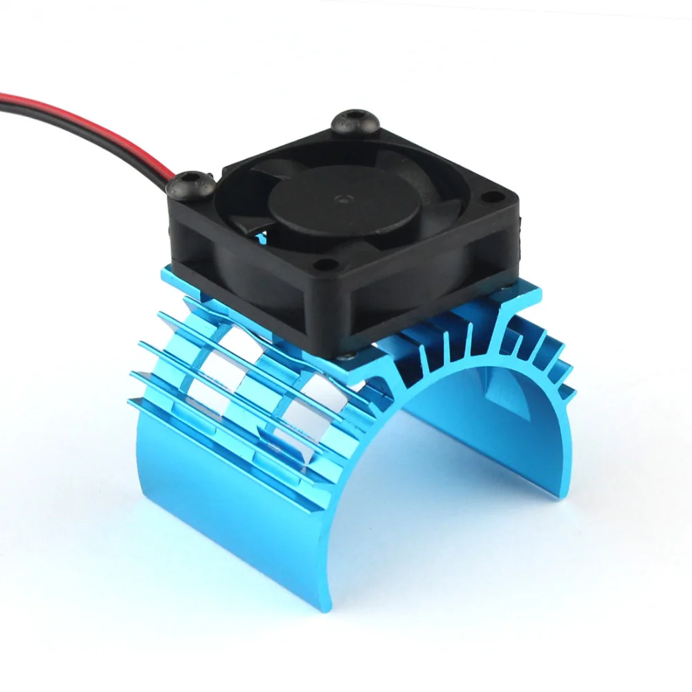 

JMT 540 550 3650 Motor Heat Sink Heatsink With Fan Cooling Head Vent Top JST For 1/10 1/8 RC Car HSP Wltoys Toy Motors F20656
