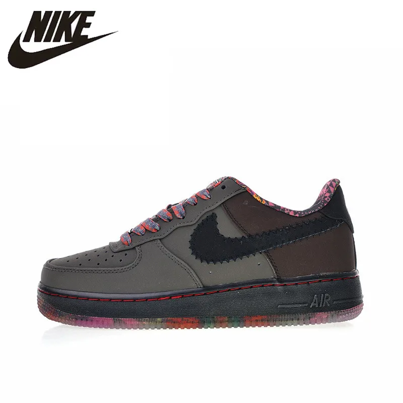 

Original Authentic Nike Air Force 1 Premium Black History Month Men's Skateboarding Shoes Outdoor Sneakers 2018 New 453419-090