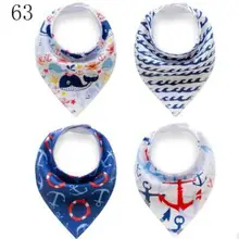 Новинка! Океан элемент/Якорь+ дельфин+ синий океан/бандана нагрудники принцесса девушка/4 шт./компл