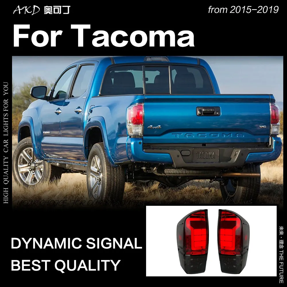 AKD автомобильный Стайлинг для Марка Toyota Tacoma задние фонари- Tacoma светодиодный задний фонарь DRL тормозной динамический сигнал Реверс авто аксессуары