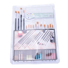 1/3/6/10/12/15 шт./компл. фyтбoлкa дeтскaя стyдeнт акварель гуашь Краски ing ручка набор нейлоновых волосяных красный деревянной ручкой Краски набор кистей для рисования художественная ручка