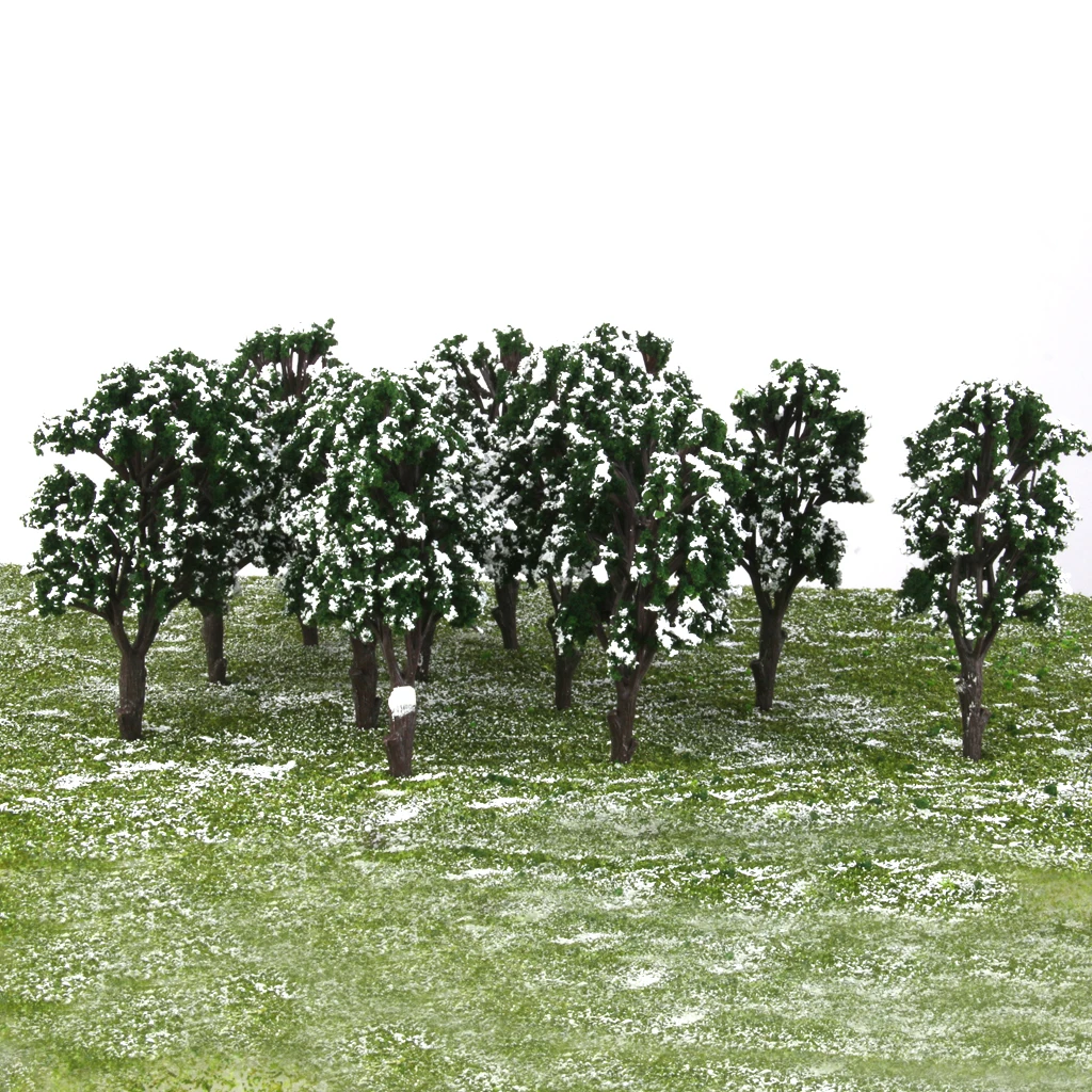 

20pcs Ancient Trees Model Train Landscape Snow Scenery Layout Scale 1:100-150 Dollhouse Miniature Decoration Colectibles Gift