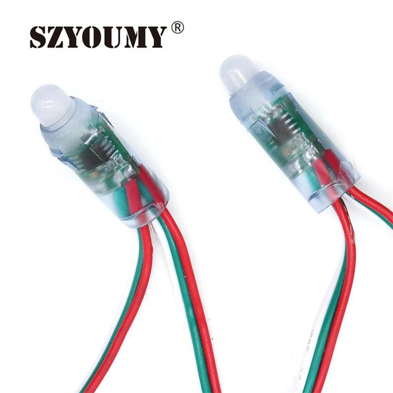 SZYOUMY WS2811 полный цвет светодиодные модули DC5V 12 мм пиксель модуль IP68 Водонепроницаемый точечные лампы светодиодный узлов для рекламы письма