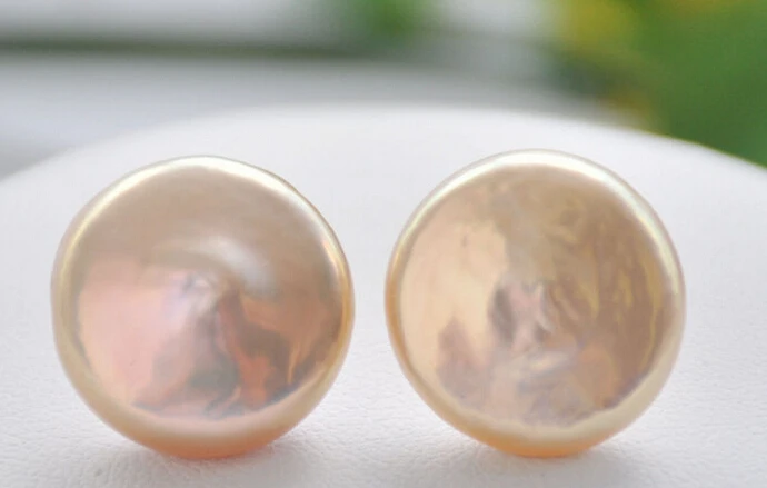 

hot sell new - free shipping 12753 natural lavender coin FRESHWATER PEARL stud EARRING