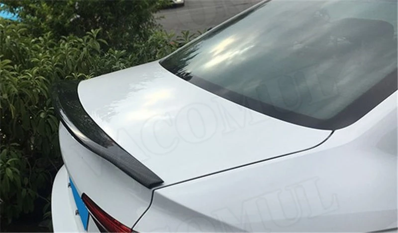 Для A4 карбоновое волокно задний спойлер загрузки утка крылья для Audi A4 B8 B8.5 B9 Седан 2009- C стиль автомобиля стикер