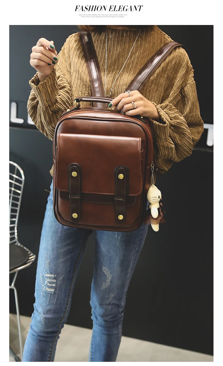2017 New Wemen Bag Summer Vintage Vintage London Backpack Wemen Korean Style Simple Joker Student School Bag Girl Travel Bag01