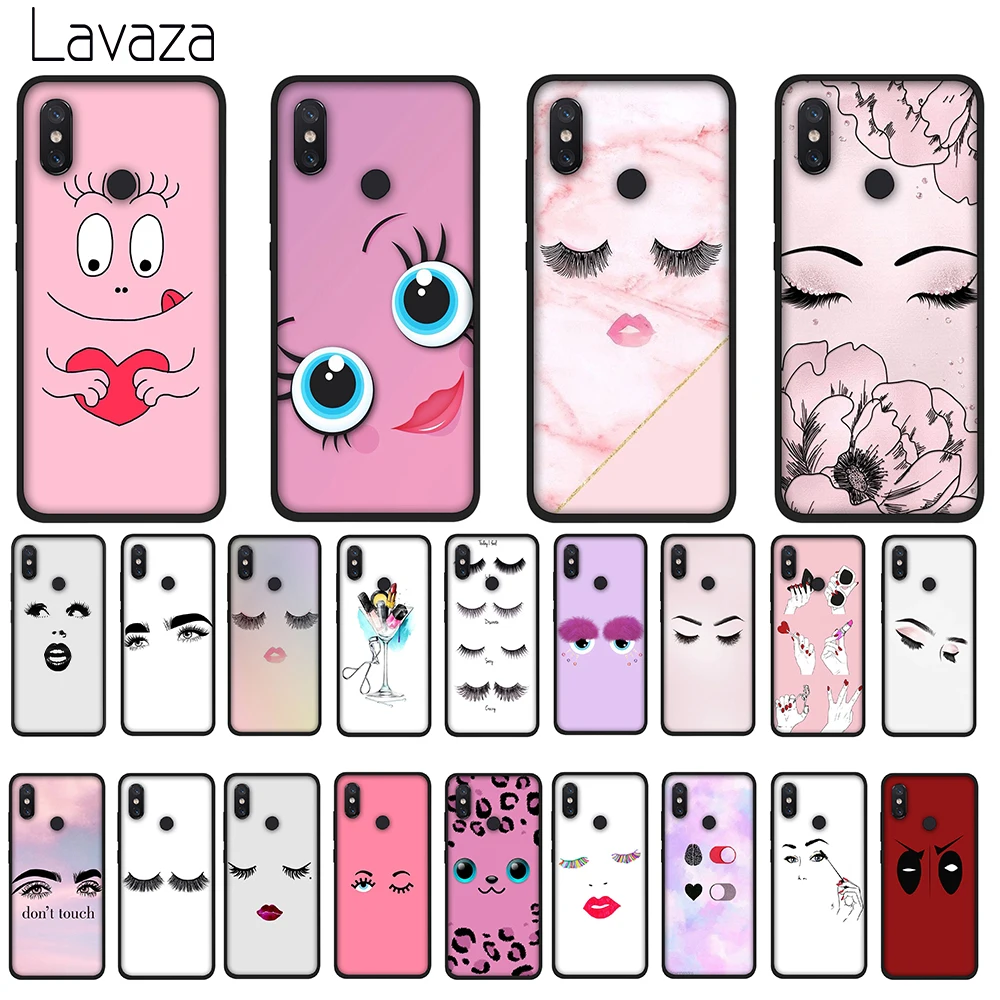 Lavaza eyelash Makeup Lip Soft Case for Huawei Y7 Prime Y9 Y6 2018 Nova 3 3i Honor 7A 8X 8C 8 9 10 Lite TPU Cover | Мобильные
