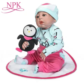 

57CM Baby Reborn Doll Alive Toys For Children Cute Girls Toys Soft Silicone Body Baby Dolls Birthday Gift Christmas Gifts Babys