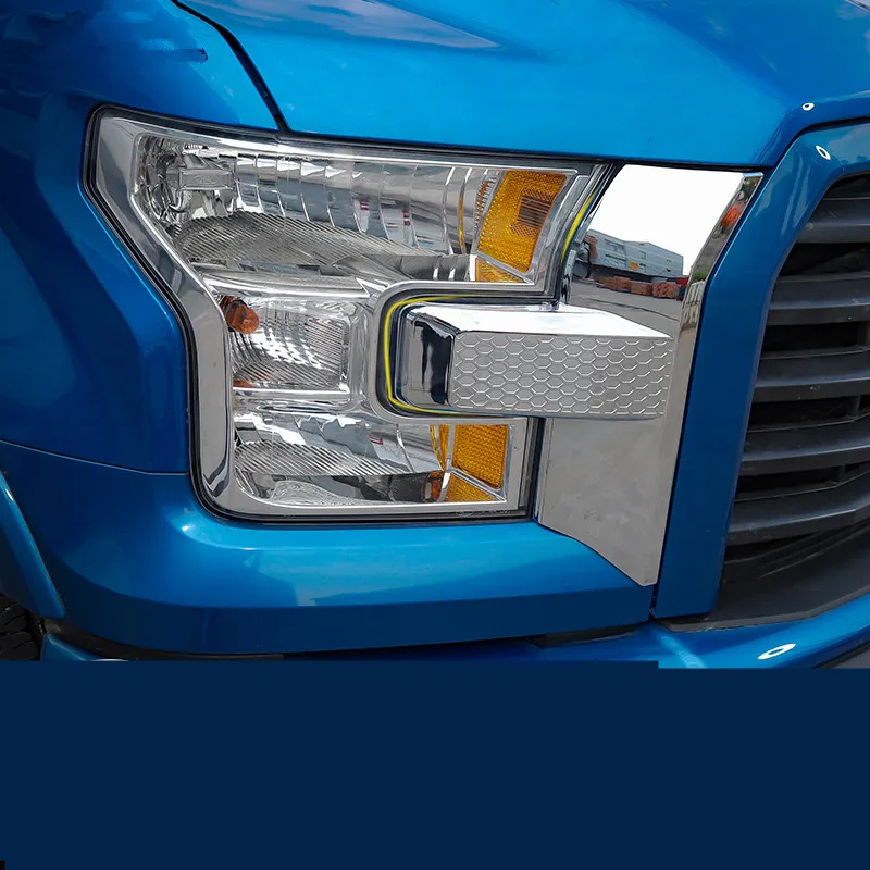 

ABS Silver Red Front Fog Head Light Frame For Ford Raptor F150 ACA031