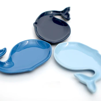 

Marine wind series ceramic plate children cake fruit dish Western food dessert dish salad plate fish type