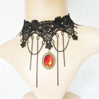 

New Arrival Fashion Women Jewelry Chokers Necklaces Vintage Lace Round All Compatible Necklace For Female Gift
