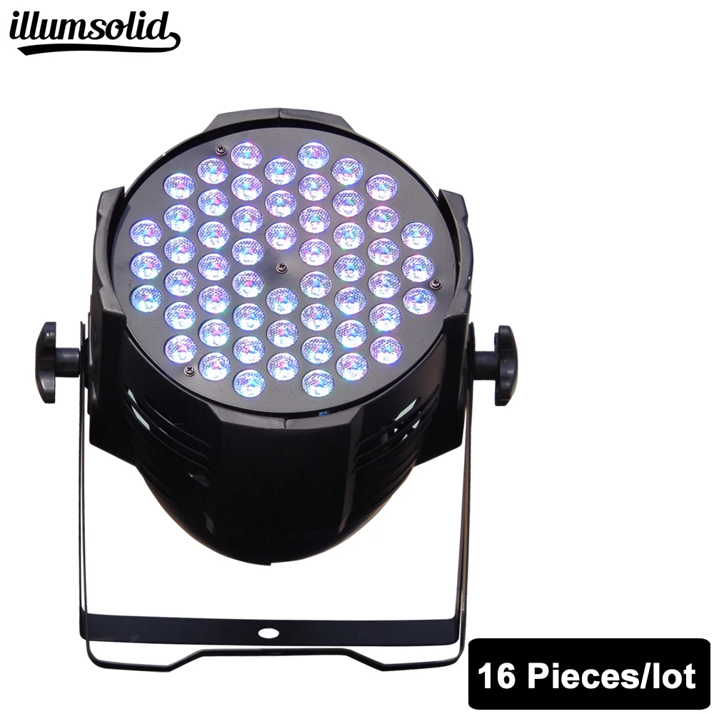 

16pcs/lot 2018 LED Flat Par 54x3W RGBW DMX Stage Lights High Power Light with Professional for Party KTV Disco DJ