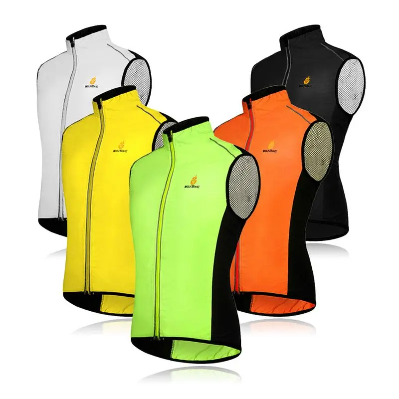 Windproof Cycling Vests Men Women Riding Bike Sleeveless Vest Wind Coat
