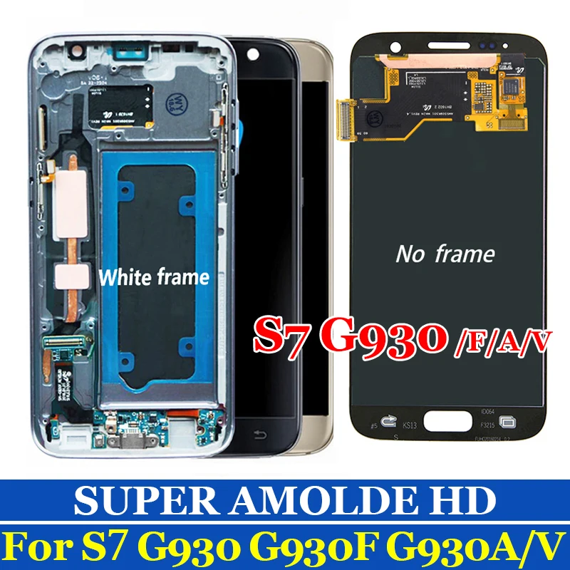 ЖК дисплей SUPER AMOLED для Samsung Galaxy S7 G930F G930FD G930A G930 с сенсорным экраном и дигитайзером в