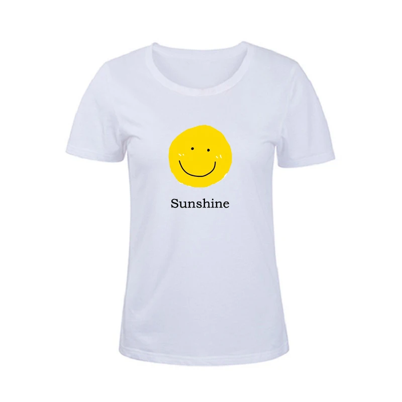 2018 Summer Cartoon Sunshine Print T Shirts Women Harajuku Female T ...