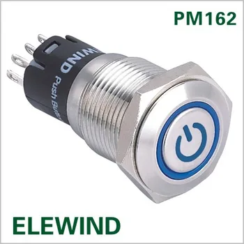 

16mm ring illuminated push button with power symbol(PM162F-22ZET/B/12V/S/IP65 with power symbol,CE,ROHS)