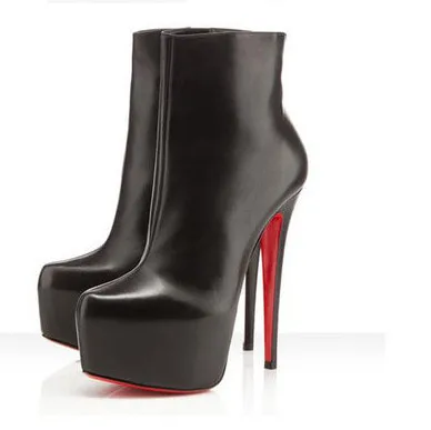 red bottom high heel boots