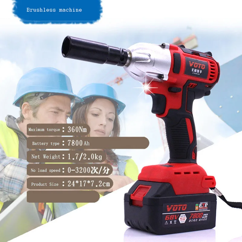 98TV 15000Amh Cordless Electric Wrench Impact Socket Wrench Li Battery